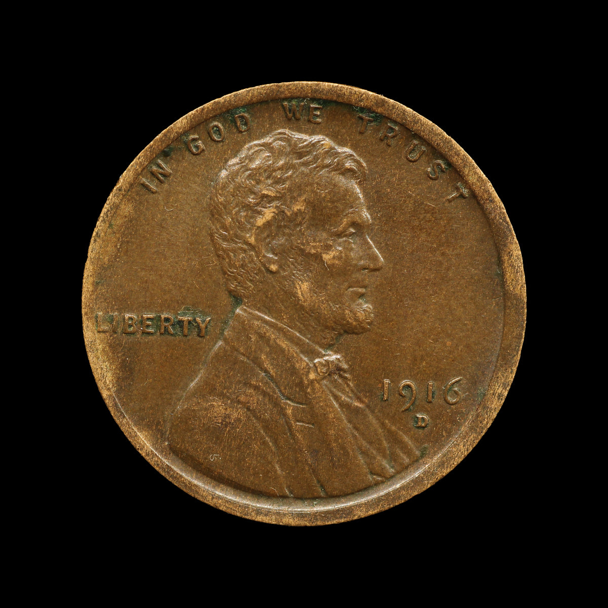 USA Lincoln Cent 1916-D. AU