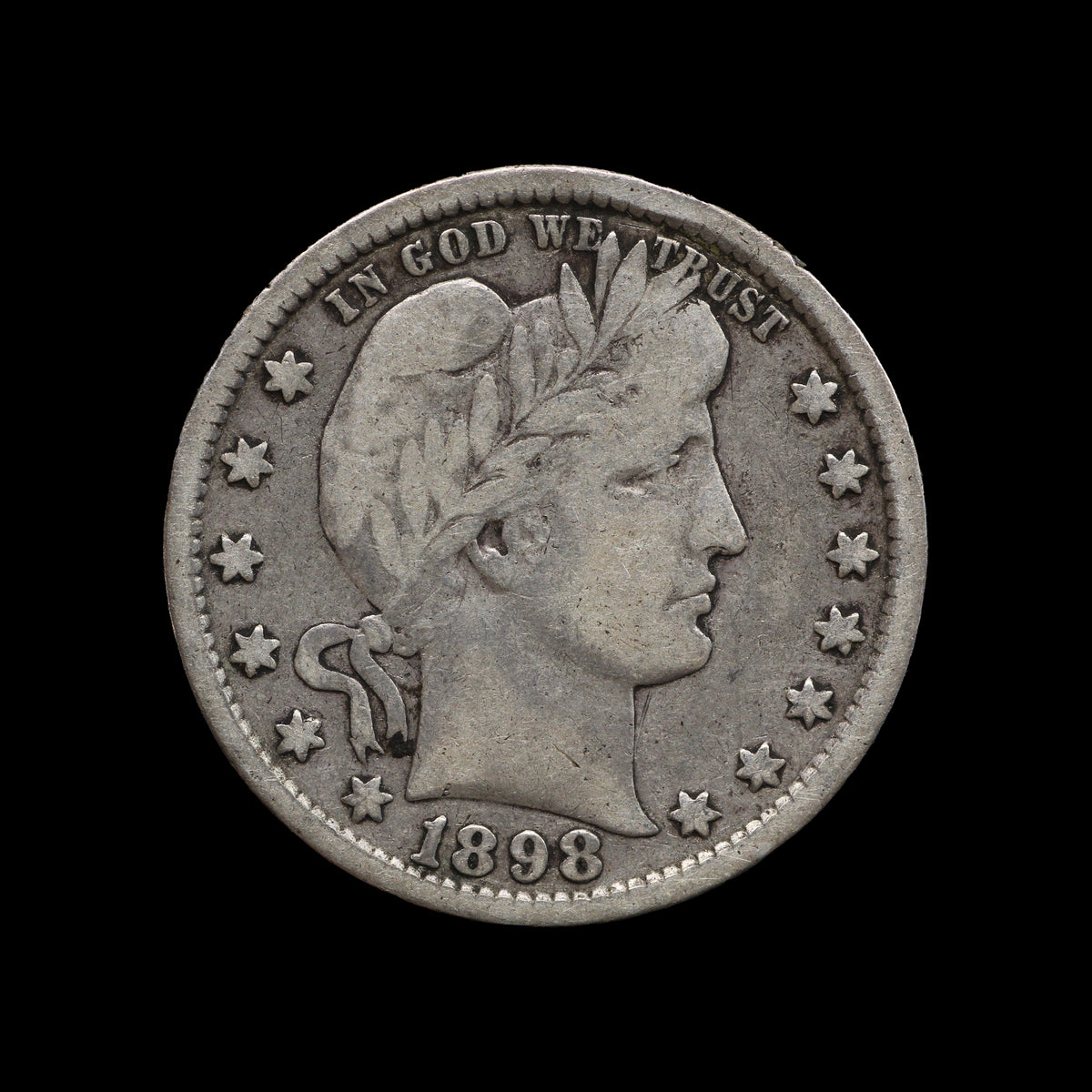 USA Barber Quart4er 1898