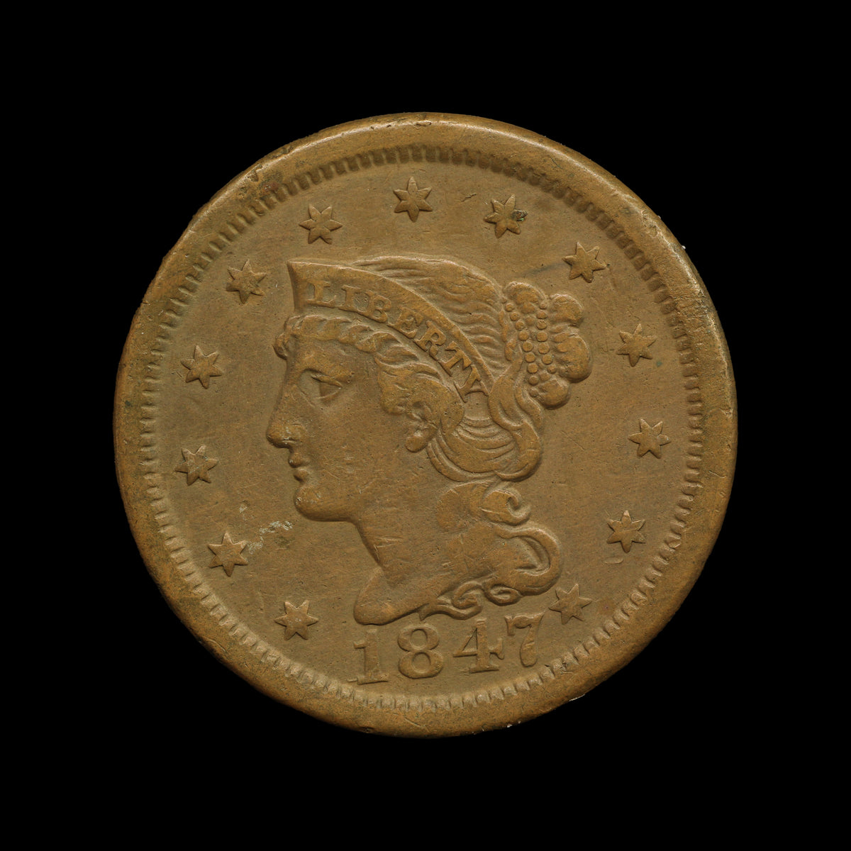 USA One Cent 1847. VF