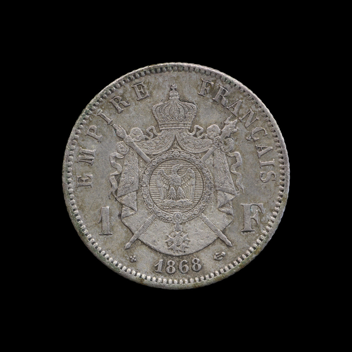 France Napoleon III One Franc 1868