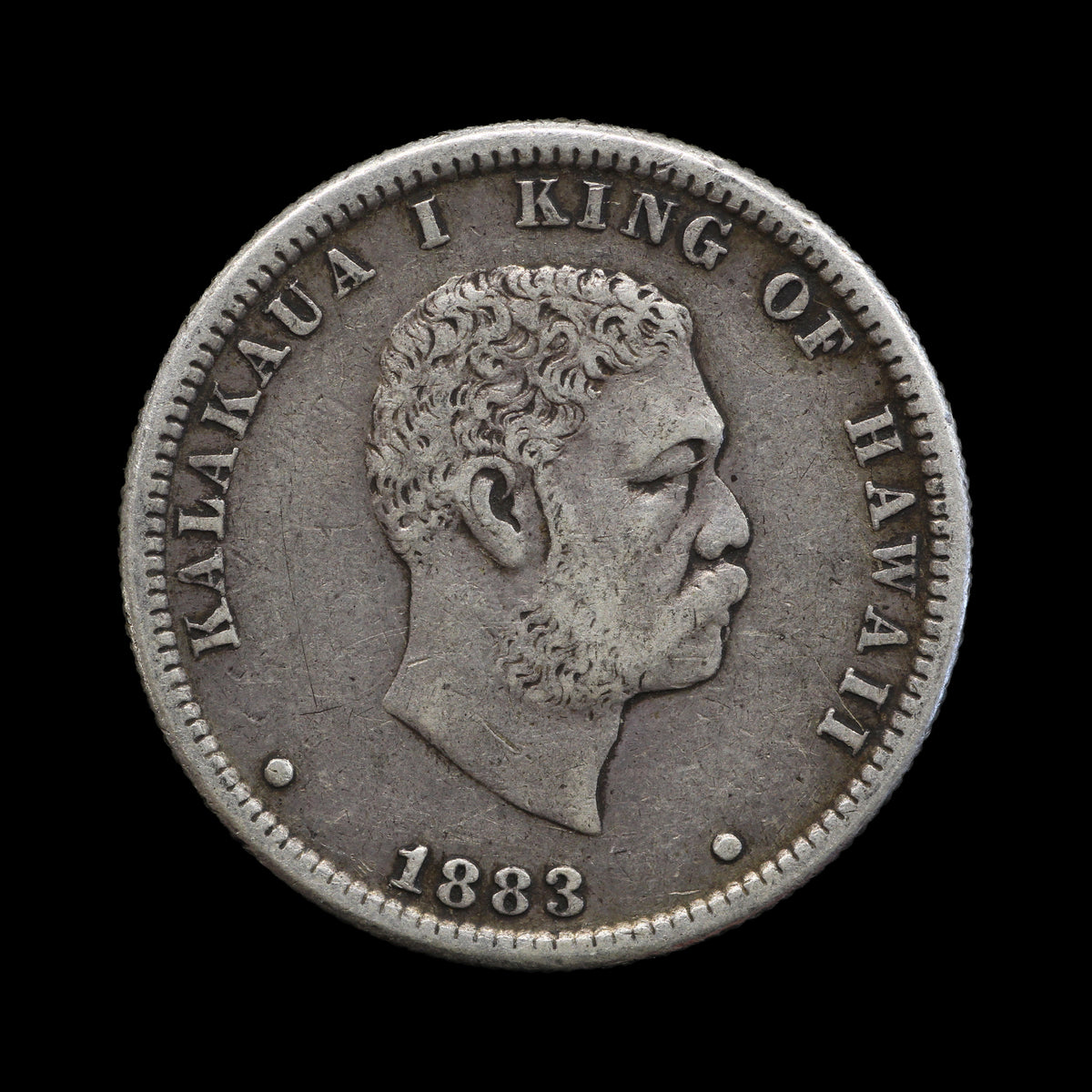 Hawaii Quarter Dollar 1883. Scarcer.