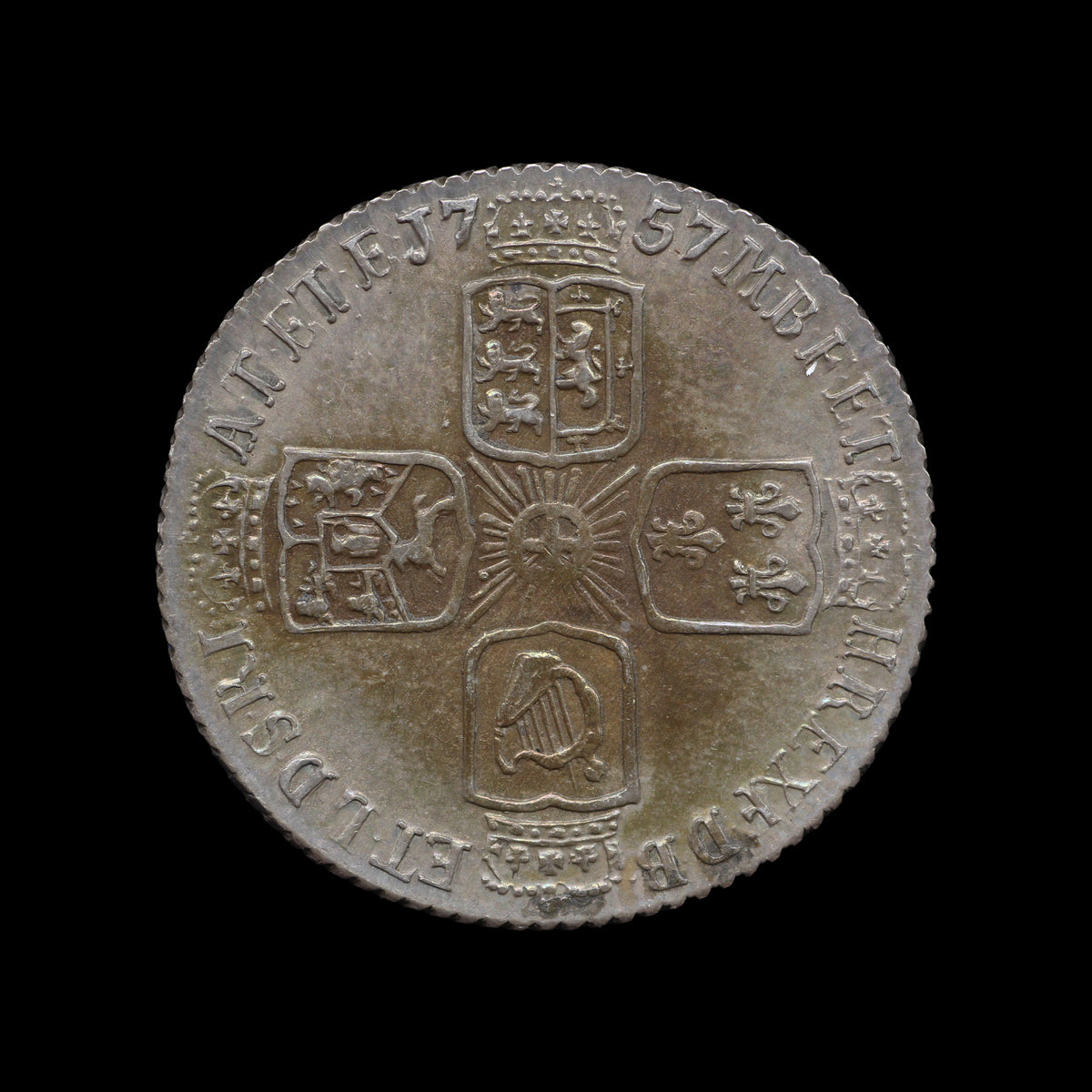George II Sixpence 1757. VF
