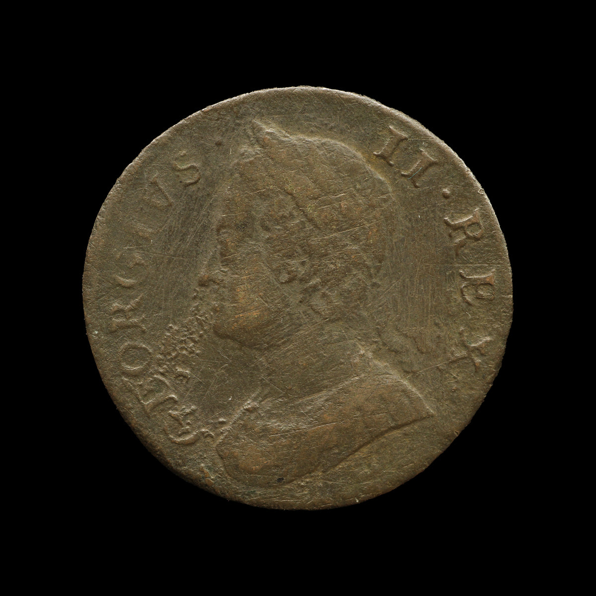 George II Halfpenny 1751. VG