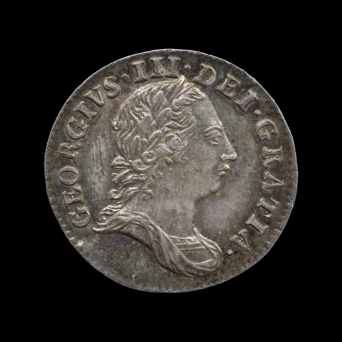 George III Threepence 1763. gEF