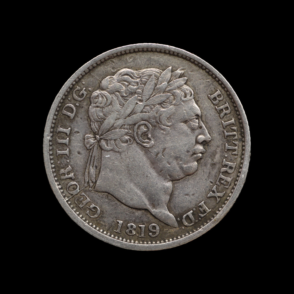George III Shilling 1819. gF