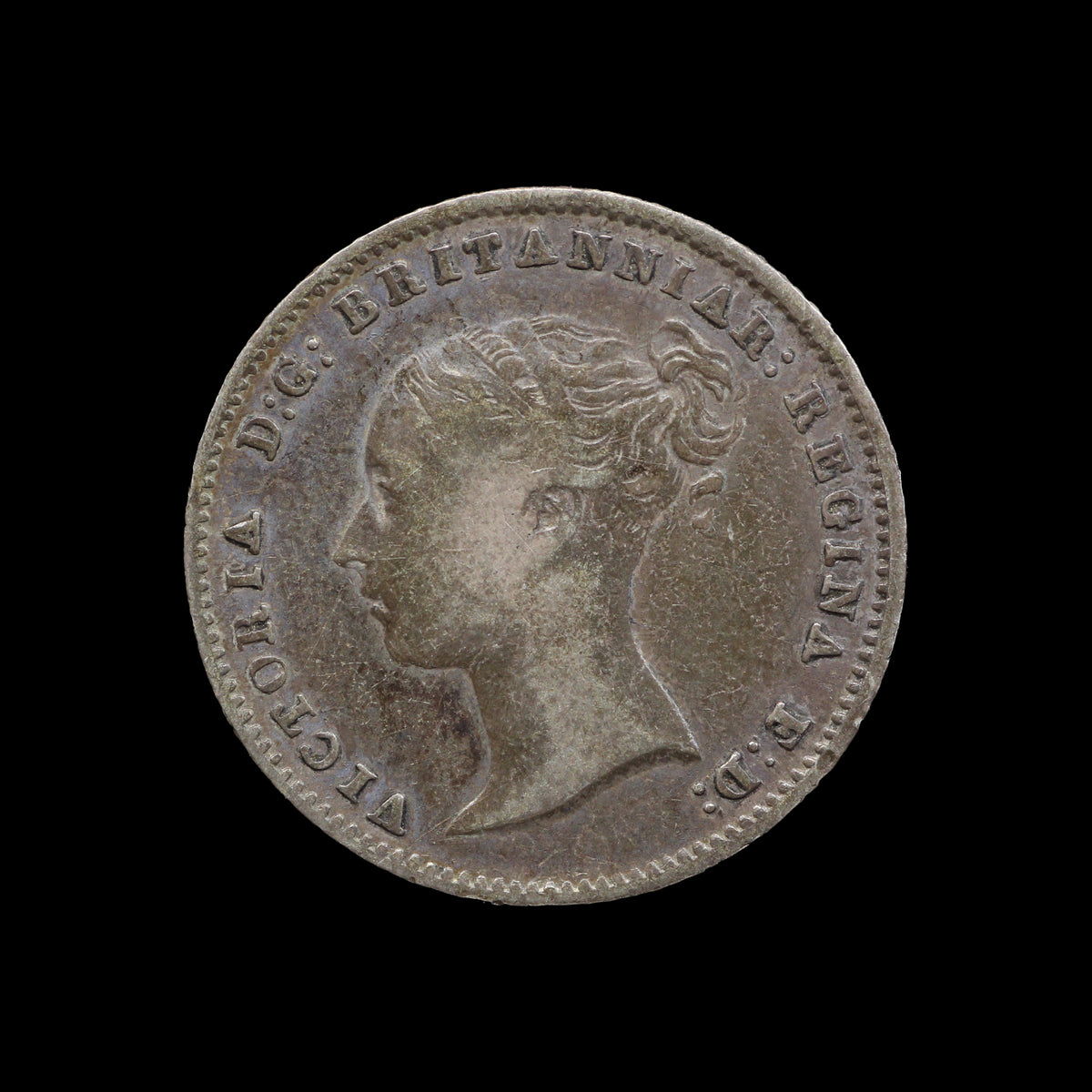 Victoria Fourpence 1843. F/VF