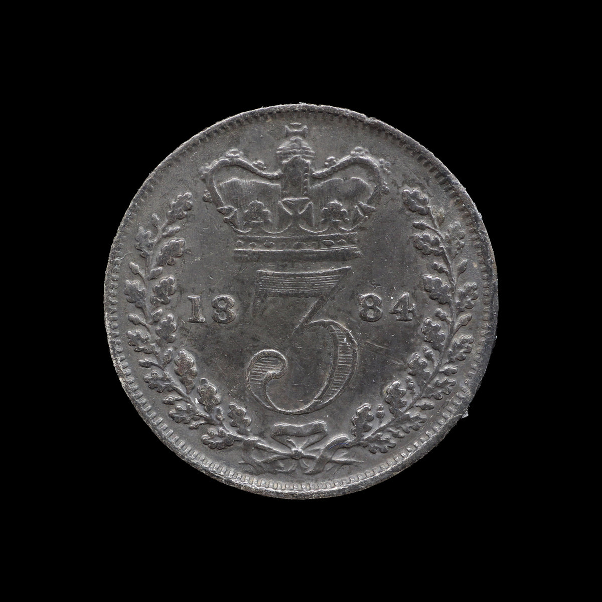 Victoria Threepence 1884. VF