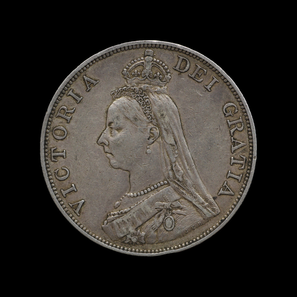 Victoria Double Florin 1890. Fine