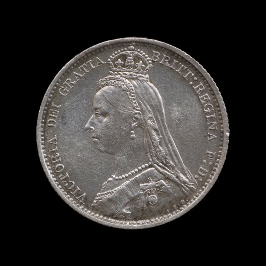 Victoria Sixpence 1887. VF