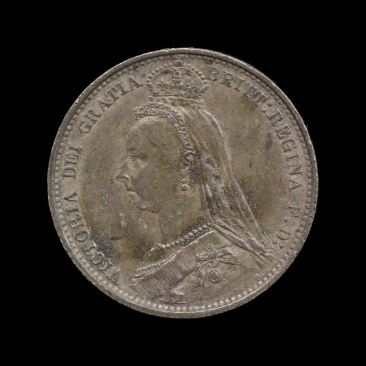 Victoria Sixpence 1888. VF