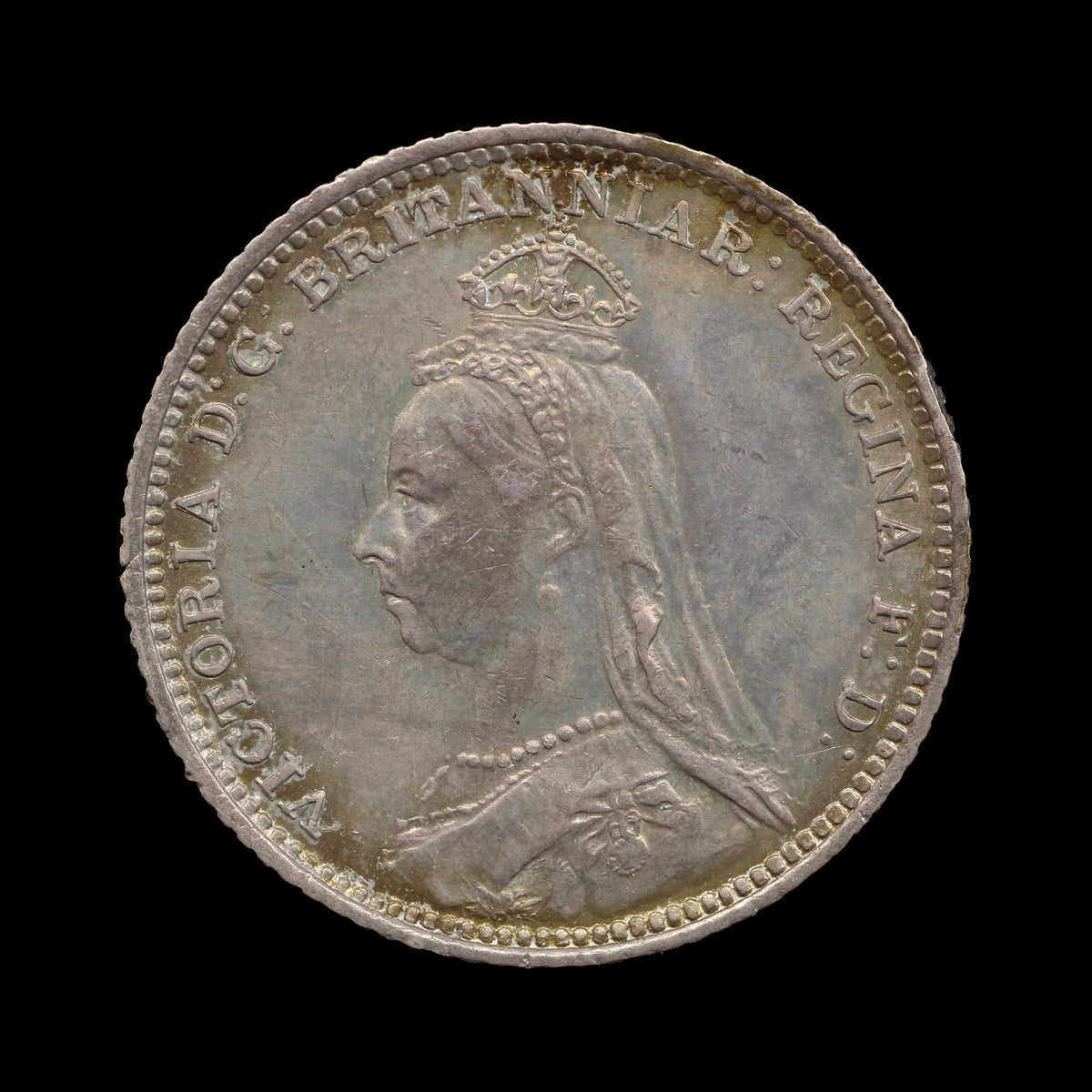 Victoria Fourpence 1888. EF