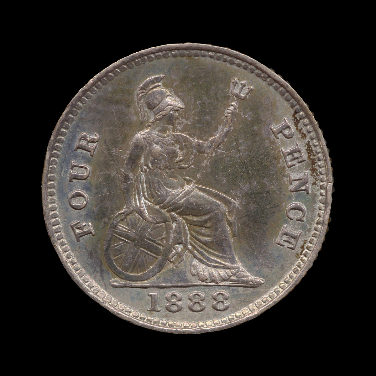 Victoria Fourpence 1888. EF