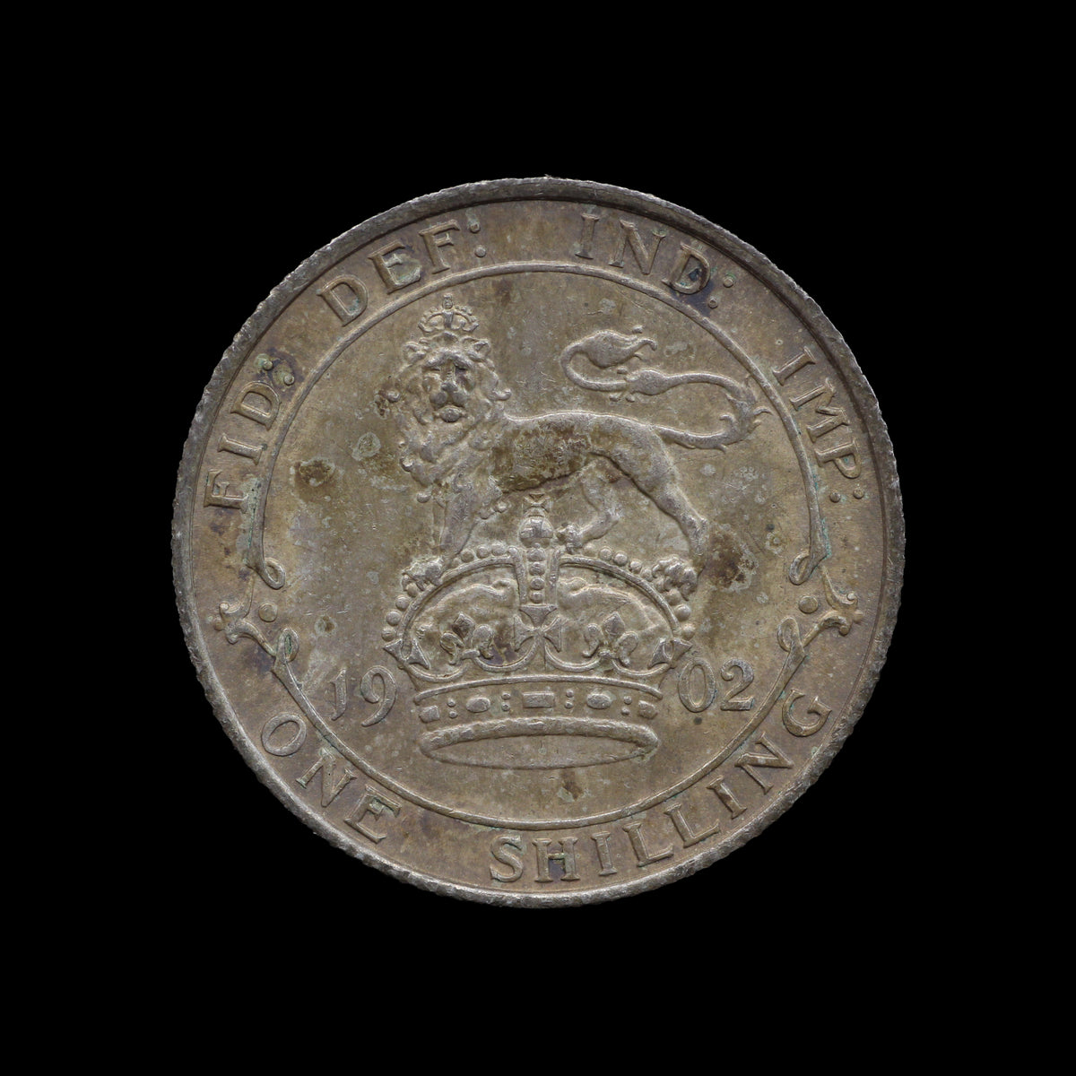 Edward VII Shilling 1902. gEF