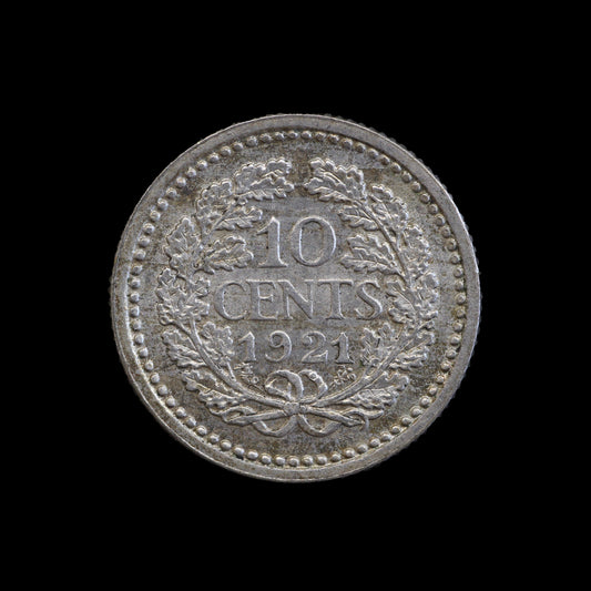 Netherlands 10 Cents 1921. EF