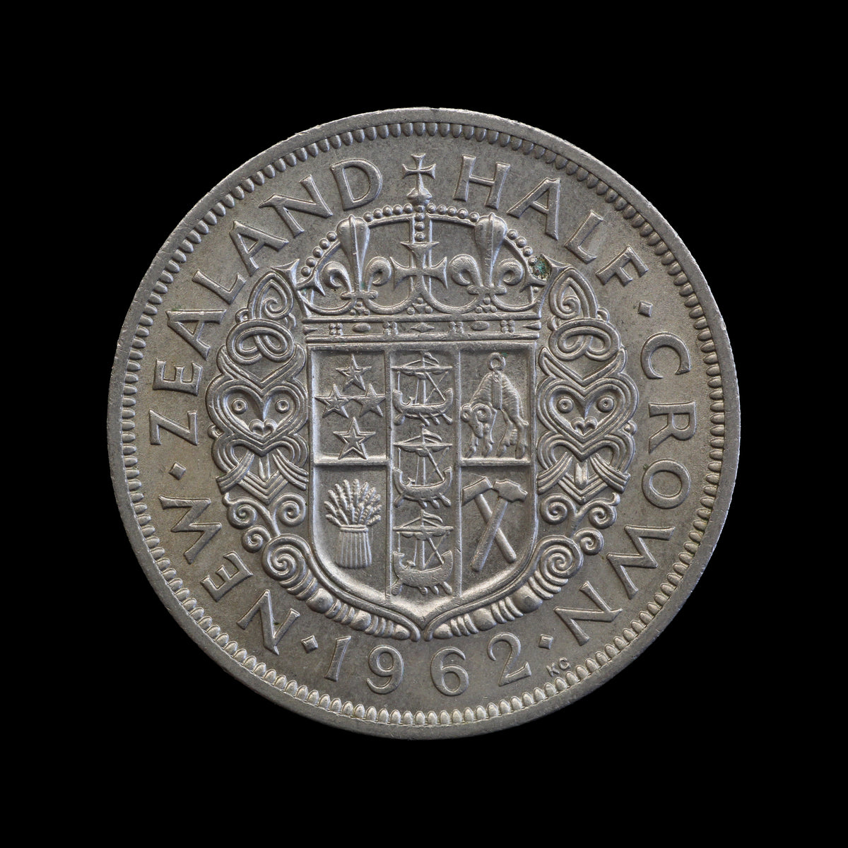 New Zealand Halfcrown 1962. UNC