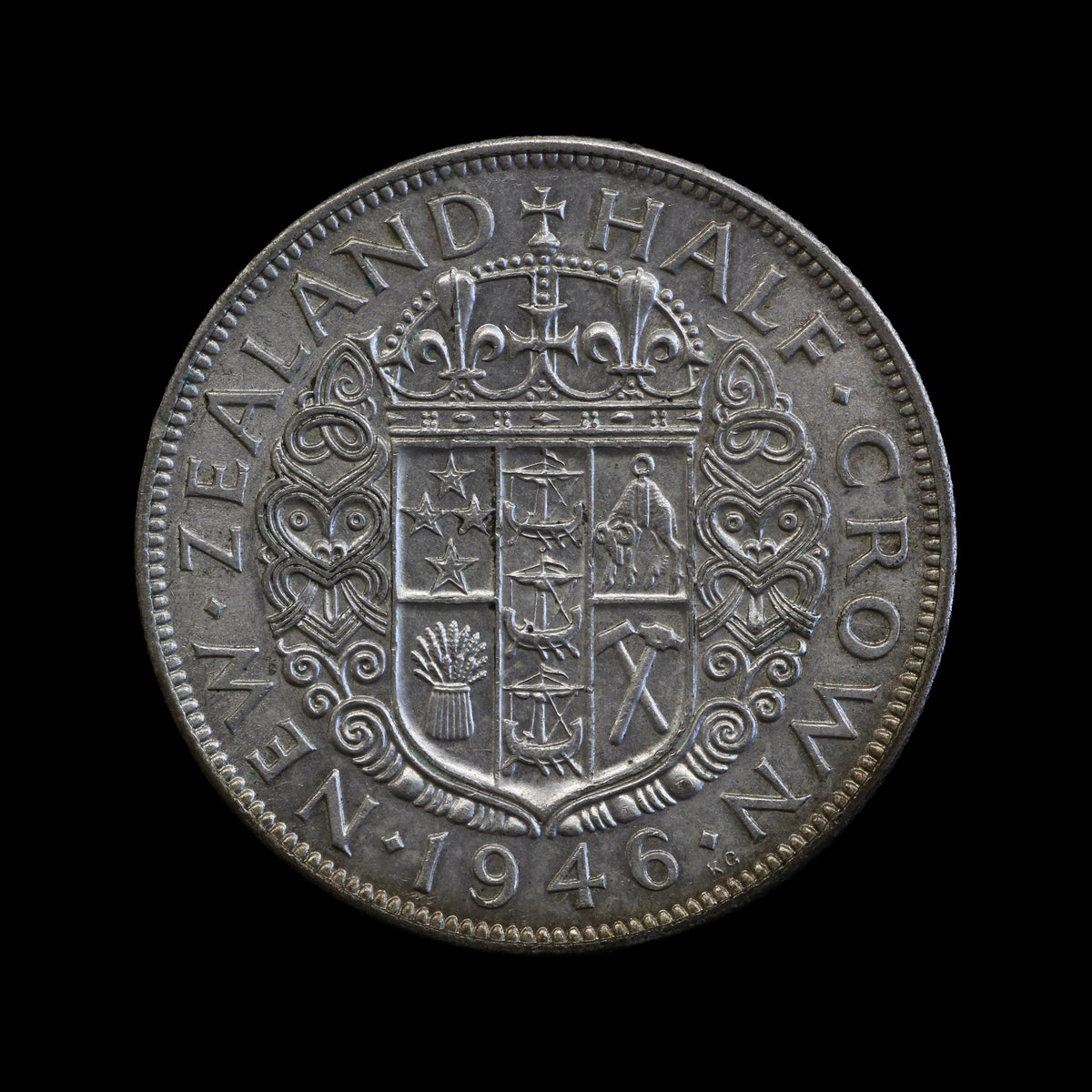 New Zealand Halfcrown 1946. EF