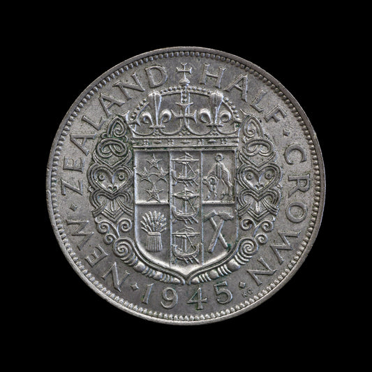 New Zealand Halfcrown 1945. EF