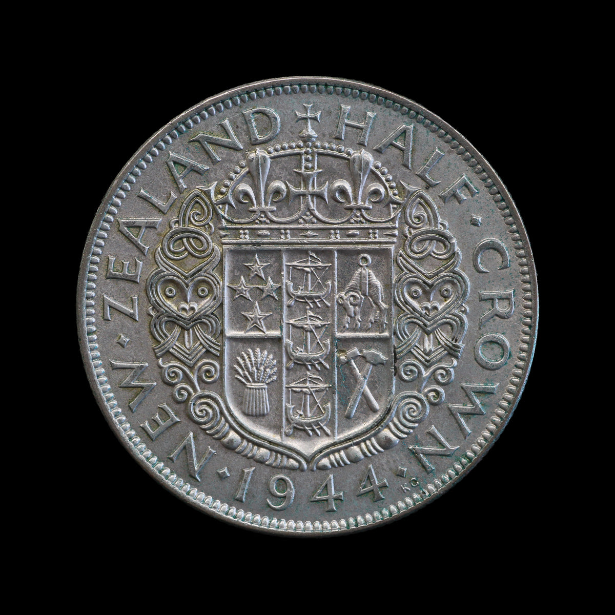 New Zealand Halfcrown 1944. EF