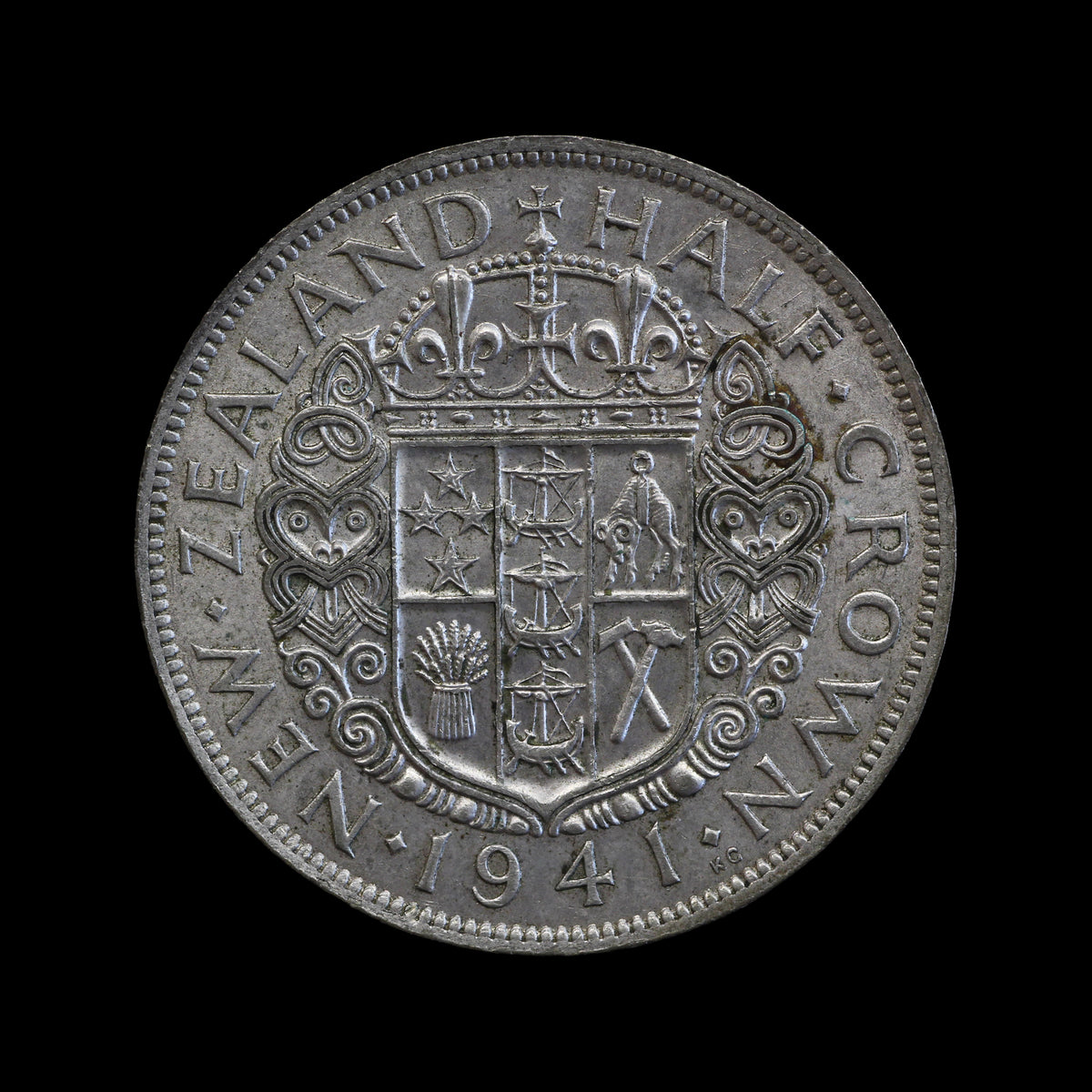 New Zealand Halfcrown 1941. EF