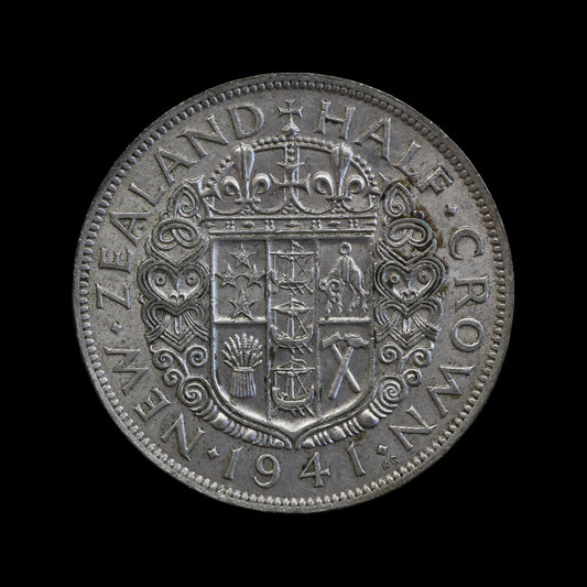 New Zealand Halfcrown 1941. EF