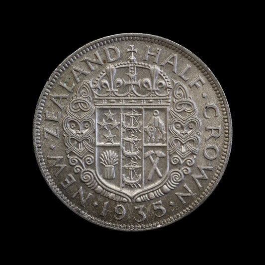 New Zealand Halfcrown 1935. AU