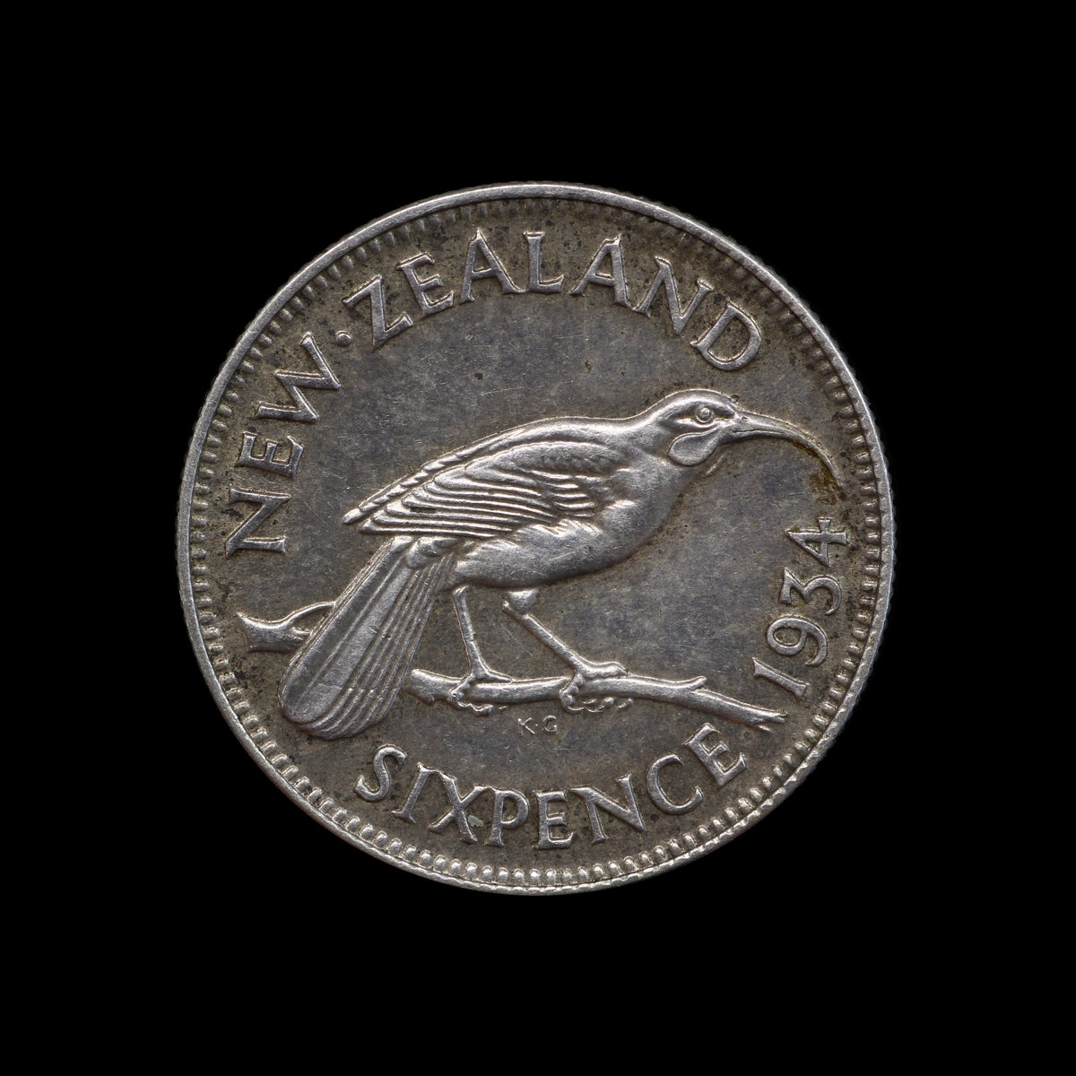 New Zealand Sixpence 1934. gEF