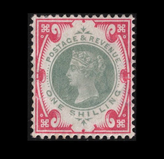 1900 1/- green & carmine