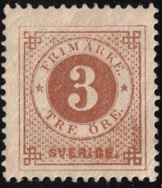 Sweden 1877 3ö numeral