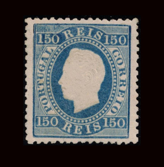 Portugal 1876 150r King Luis pale blue