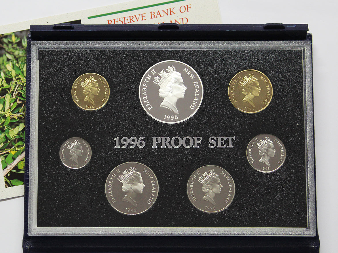 1996 Proof set with $5 Kaka .925 silver coin.
