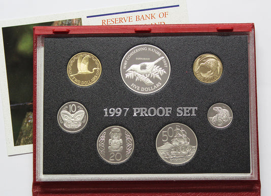 1997 Proof Set With $5 Saddleback .925 Silver Coin