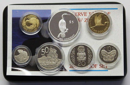 2000 Proof Set with $5 Cormorant .999 Silver Coin