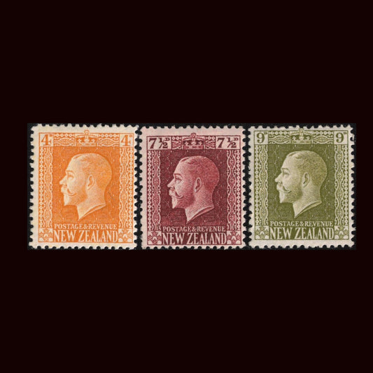 1915 4d GV yellow, 7½d, 9d