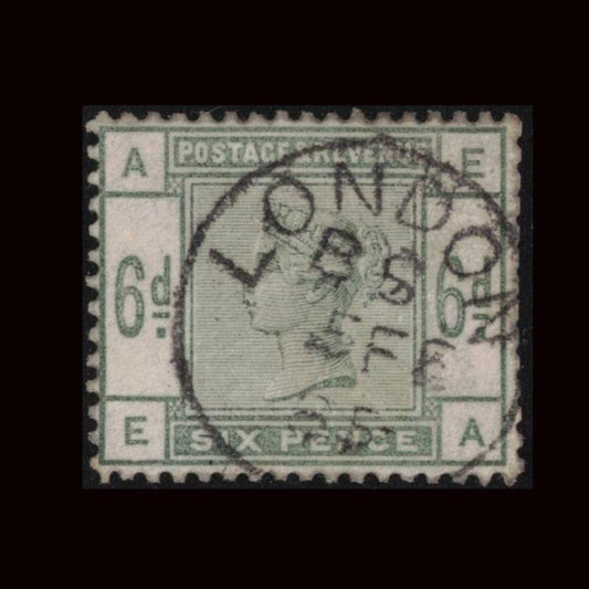 1883 6d Dull Green