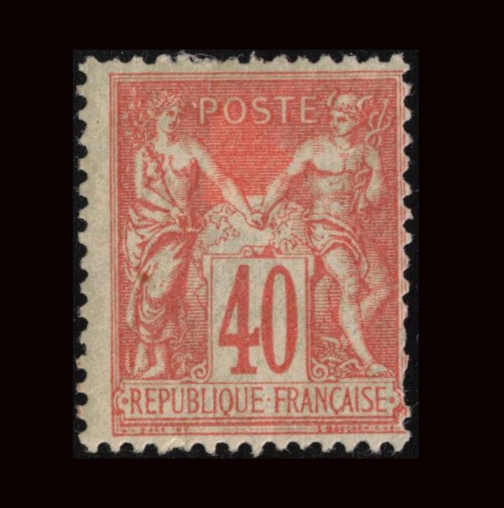 France 1881 40c Peace &amp; Commerce pale red/cream