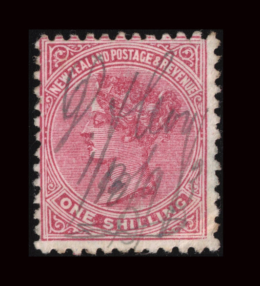 1893 1/- SSF Pen Cancelled